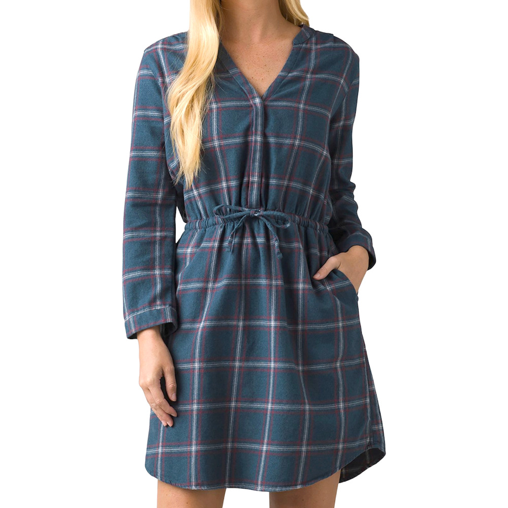 NEW PRANA DEEP STELLAR LOOP TO PINES DRESS 1962981 PLAID SZ XS